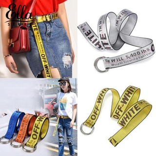 Thắt Lưng Vải Thêu Chữ Off-White Thời Trang Cho Nam Và Nữ