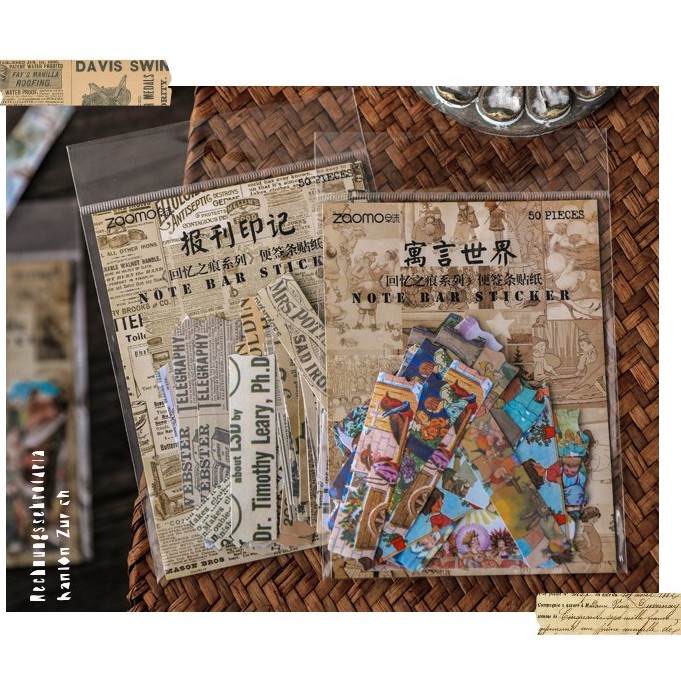 Gói 50 Nhãn dán Note bar Sticker Phong Cách Tranh Vẽ Hoạt Hình ST176