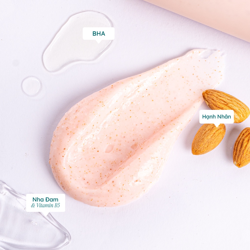 Tẩy Tế Bào Chết Vật Lý Lai Hóa Học Giảm Mụn Lưng Thâm Sần Làm Đều Màu Da Body Exfoliator BHA CallMeHua 150ml/chai