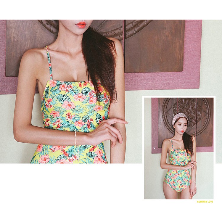 Bộ bikini 1 mảnh hở lưng họa tiết hoa xinh xắn gợi cảm cho nữ | BigBuy360 - bigbuy360.vn