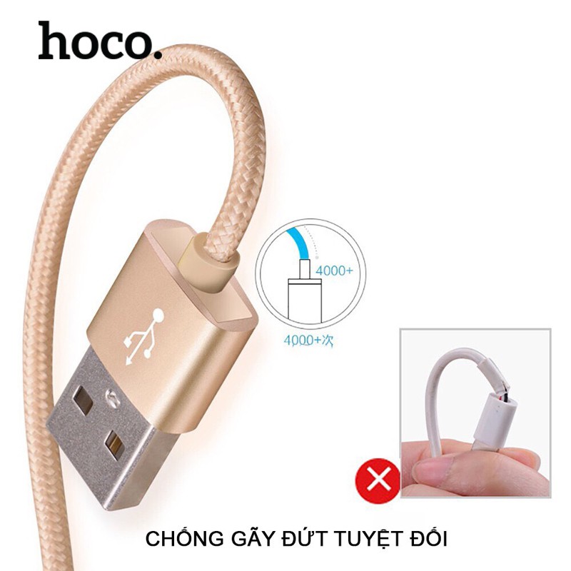 Cáp sạc nhanh Hoco X2 loại 1m cao cấp hỗ trợ sạc nhanh có các dòng lightning , micro , type-C