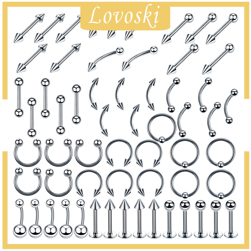 Set 60 Khuyên Xỏ Cơ Thể Thời Trang Cá Tính