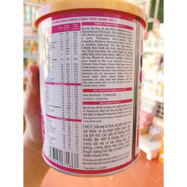 Sữa Hanie Kid 0 400g và 800g