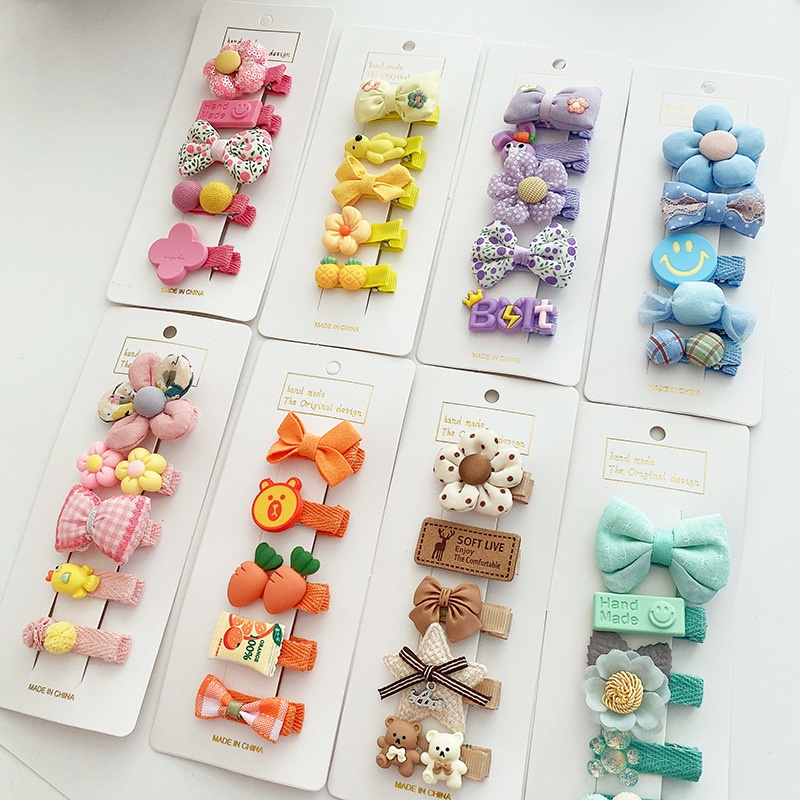 Kẹp Tóc Hình Nơ Nhiều Màu Sắc Phong Cách Hàn Quốc Dễ Thương 2022 Dành Cho Bé Gái