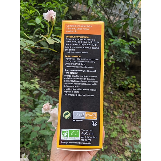 [Nội địa Pháp] Sữa ong chúa Vi-ta-flor 1500mg hộp 30 ống