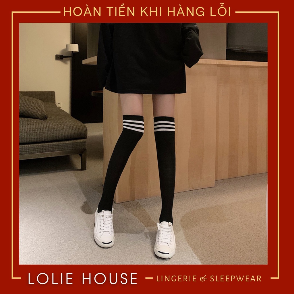 Tất vớ đùi nữ dài qua gối cosplay học sinh Nhật Bản loại dày dặn LOLIE HOUSE - QT9