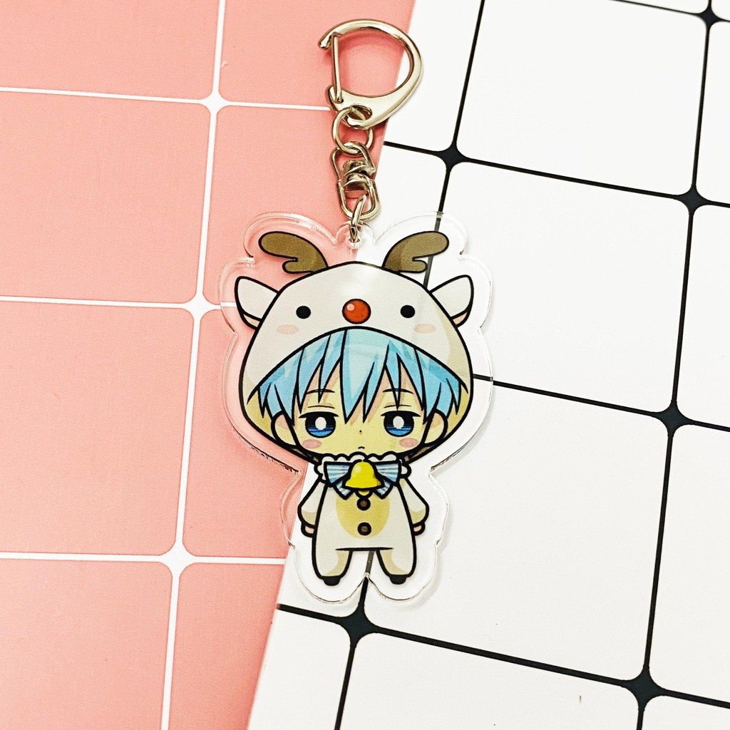 ( Mica trong acrylic ) Móc khóa Kuroko no Basket Tuyển thủ vô hình Tetsuya Kuroko quà tặng dễ thương anime chibi