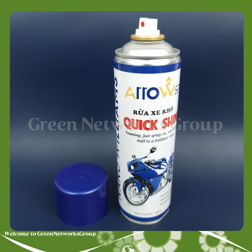 Xịt bọt tuyết rửa xe khô Arrowsp Quick Shine 500ml Greennetworks