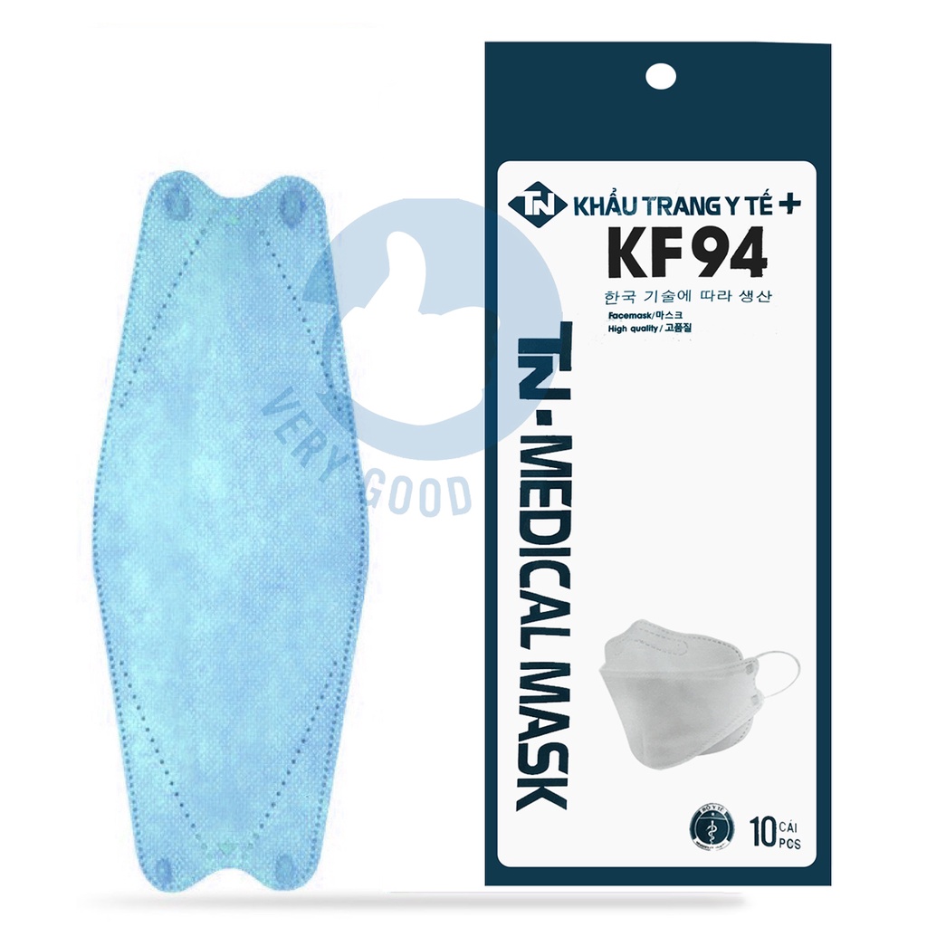 Khẩu trang y tế 4 lớp kháng khuẩn 3d KF94 chống khói bụi vi khuẩn Hàn Quốc túi 10 cái dieushop
