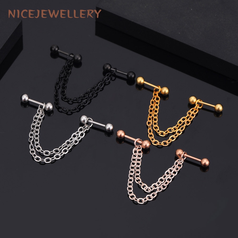 1 Khuyên Tai Kiểu Dàn Giáo Bằng Thép Không Gỉ