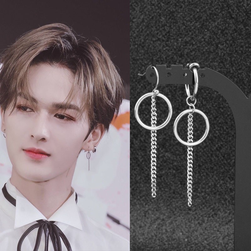 Khuyên tai cdáng dài phong cách thần tượng KPOP