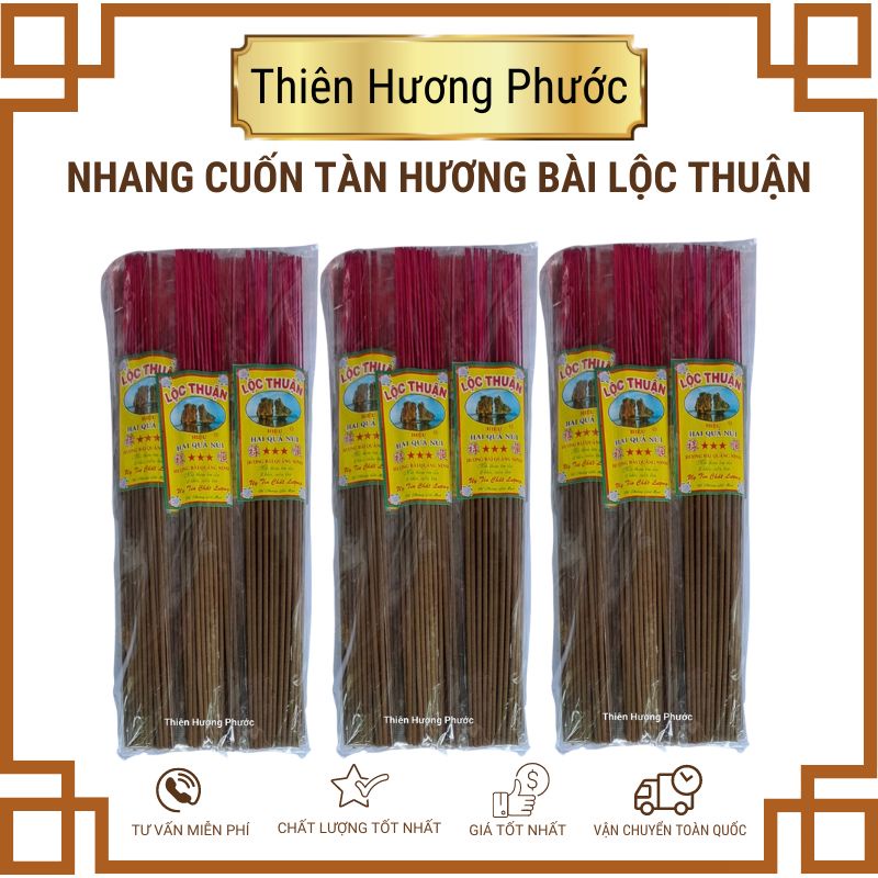 Nhang cuốn tàn Lộc Thuận bó 10the