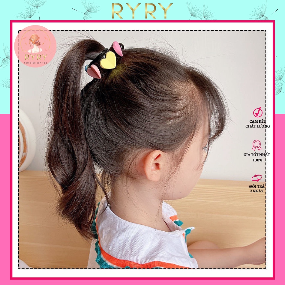 Kẹp Tóc Búi Vòng Đính Hoa Xinh Xắn Cho Bé Gái