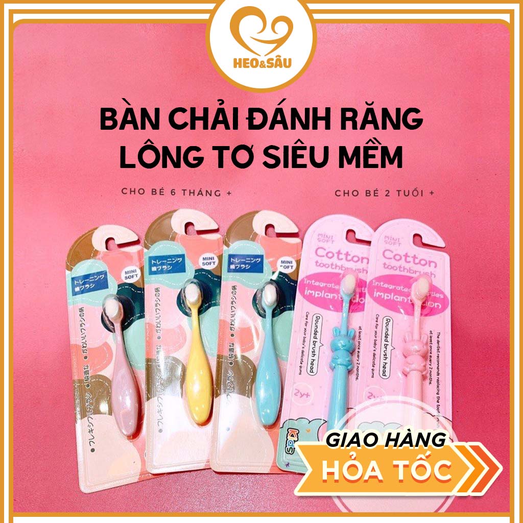 Bàn Chải Đánh Răng Cho Bé  𝑭𝑹𝑬𝑬𝑺𝑯𝑰𝑷  Bàn Chải Răng Sợi Tơ Siêu Mềm