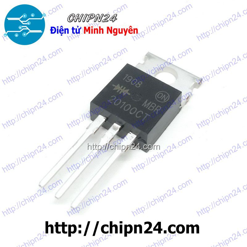 [2 CON] Diode Schottky MBR20100CT TO-220 20A 100V (MBR20100 MBR 20100 20100CT)