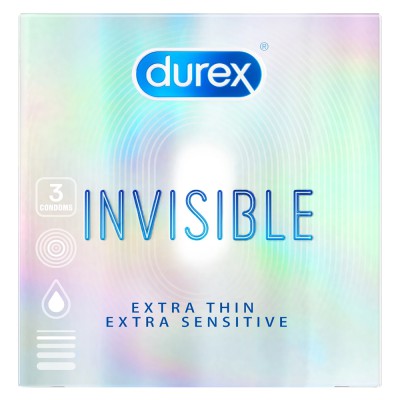 BAO CAO SU DUREX INVISIBLE EXTRA THIN (HỘP 3 - 10 CHIẾC)