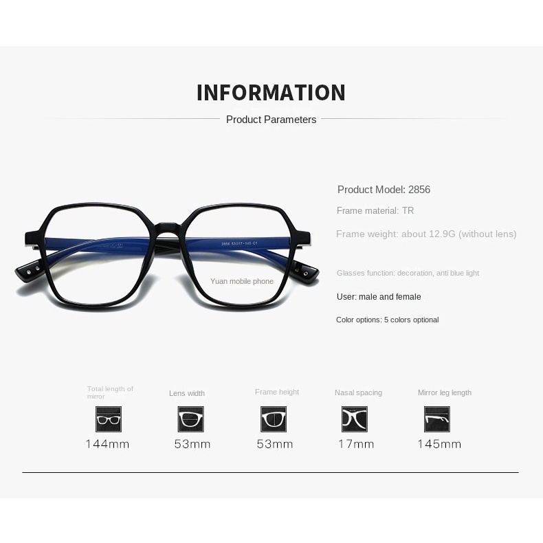 Tr Mới Kính Mát Chống Ánh Sáng Xanh Chống Bức Xạ Phong Cách Hàn Quốc Cho Học Sinh Nam / Nữ