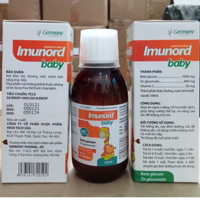 Imunord baby - giúp ăn ngon miệng, hỗ trợ miễn dịch
