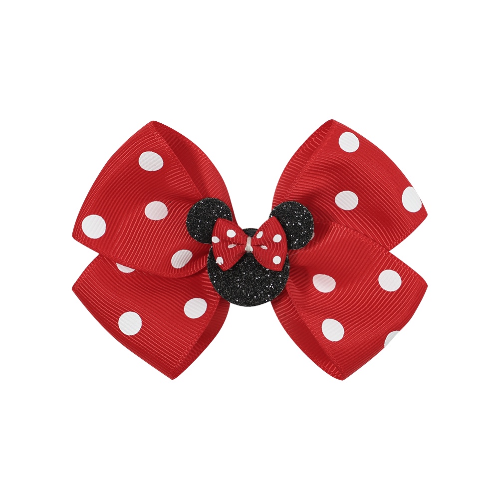 Kẹp tóc KIDSBOWS hình nơ bằng kim loại hình chuột Mickey hoạt hình dễ thương cho bé gái