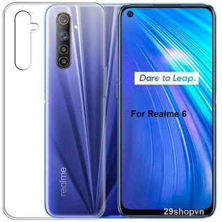 Ốp Realme 6 dẻo trong suốt (Loại đẹp)