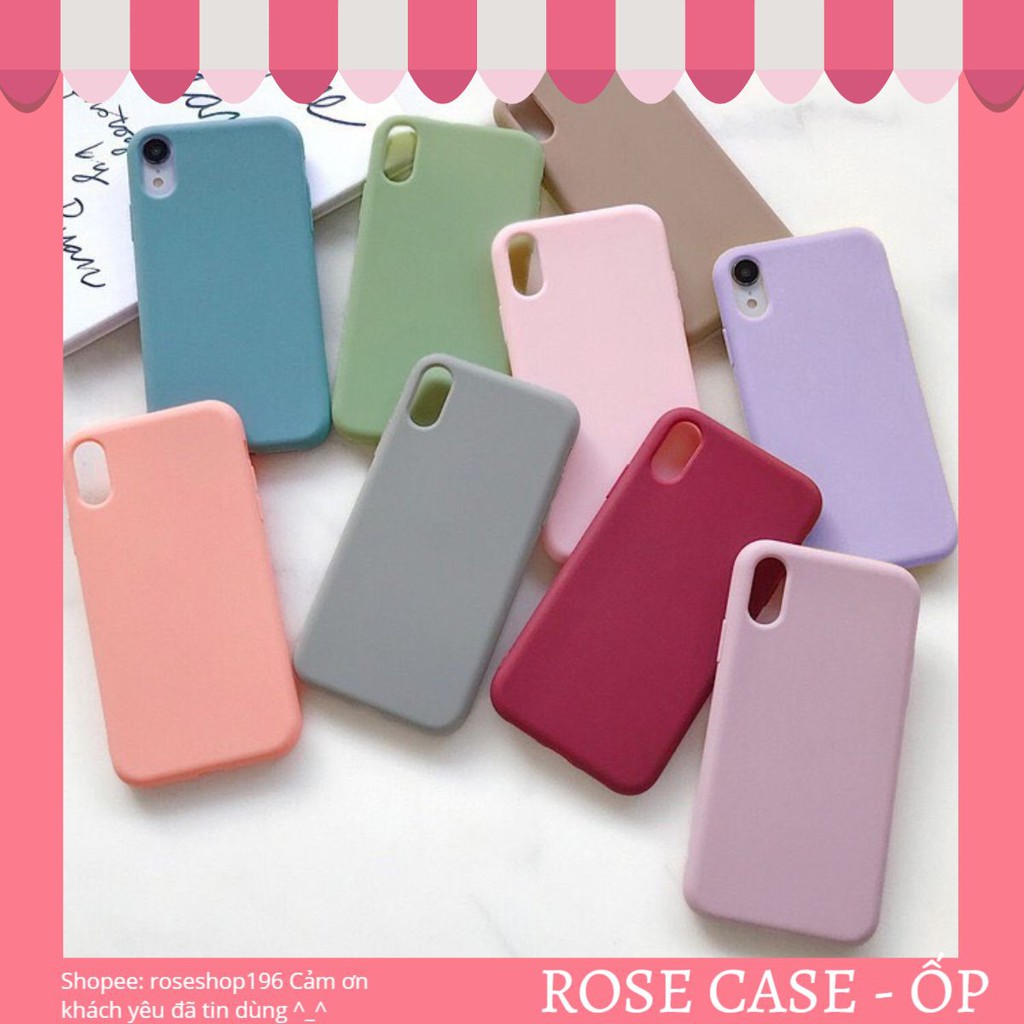 Ốp lưng iphone trơn dẻo 6/6plus/6s/6s plus/6/7/7plus/8/8plus/x/xs/xs max/11/11 pro/11 promax - ROSE CASE