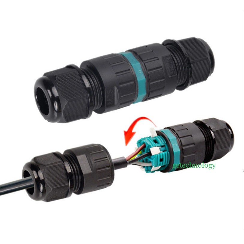 Cút nối dây điện thẳng M20-3P Đầu nối thẳng chống nước M20-3P đầu nối nhanh chống nước M20-3P loại 3 lỗ