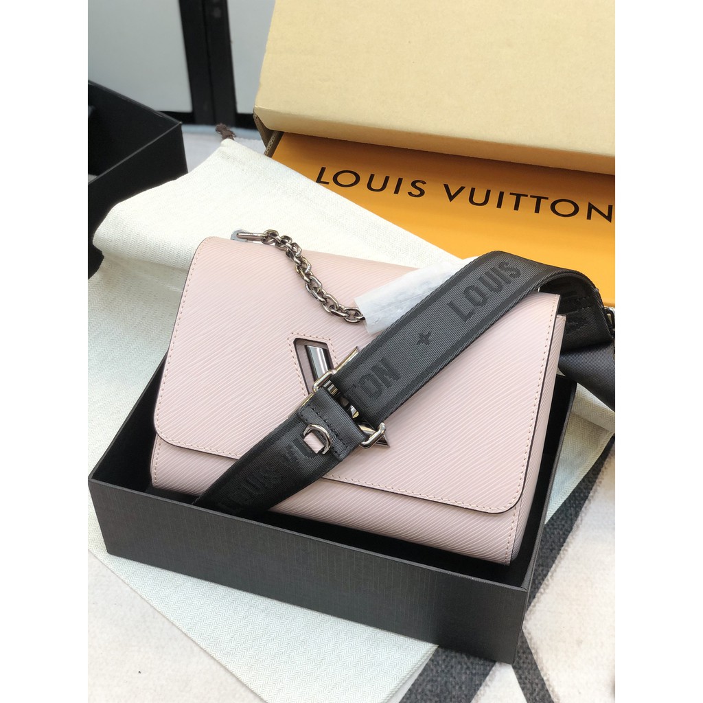 Túi Twist super da tăm màu hồng size 23cm