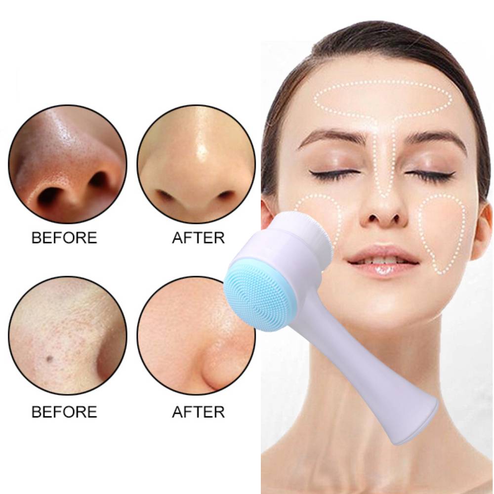 (Hàng Mới Về) 1 Cọ Rửa Mặt Hai Mặt Chất Liệu Silicon Tiện Dụng | BigBuy360 - bigbuy360.vn