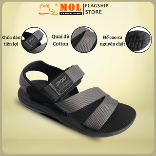 Giày sandal nữ hiệu Rova siêu bền quai ngang đế cao su quai dù đi làm đi học màu xám mã RV871