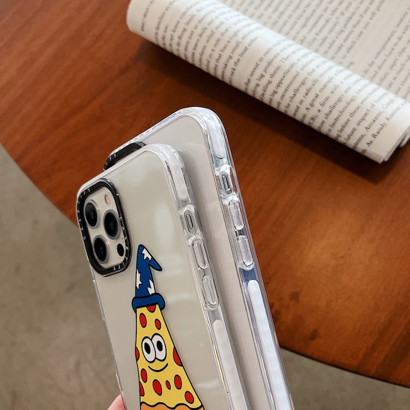 Casetify Ốp Điện Thoại Mềm Trong Suốt Hình Burgerman Pizza Cho iPhone 15 14 13 12 11 Pro Max Mini X XS XR 6 6s 7 8 Plus