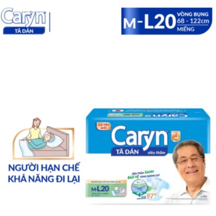 Combo 5 Tã dán người lớn Caryn Cho Mẹ Sau Sinh, Lõi bông cao cấp thấm hút mỏng nhẹ, cho bề mặt luôn khô thoáng