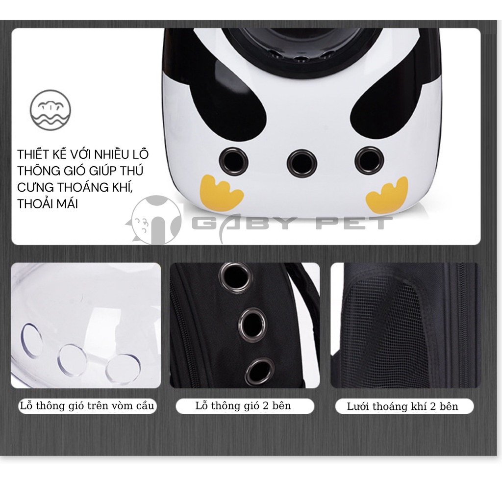 Balo Mèo Kiểu Dáng Phi Hành Gia Gaby Pet, Chất Liệu Nhựa ABS Bền Nhẹ