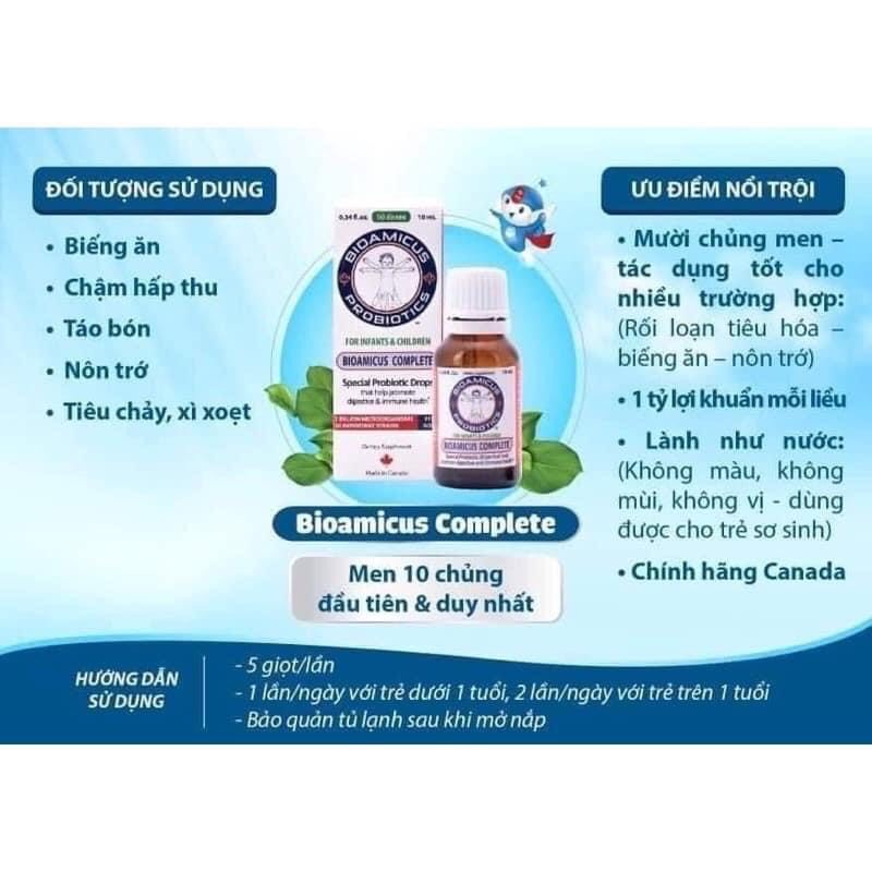 Men Vi Sinh Bioamicus Complete 10 Chủng - Nhập khẩu chính hãng