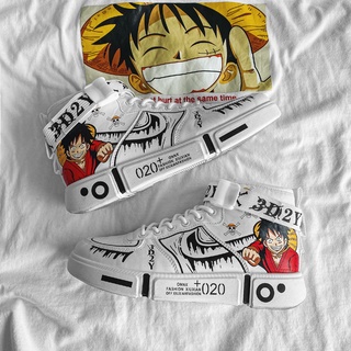 Giày thể thao nam in hình nhân vật luffy trong phim one piece