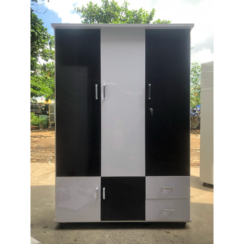 Tủ nhựa 3 cánh 2 ngăn kéo ngang 1m24 cao 1m85  TN305 | BigBuy360 - bigbuy360.vn