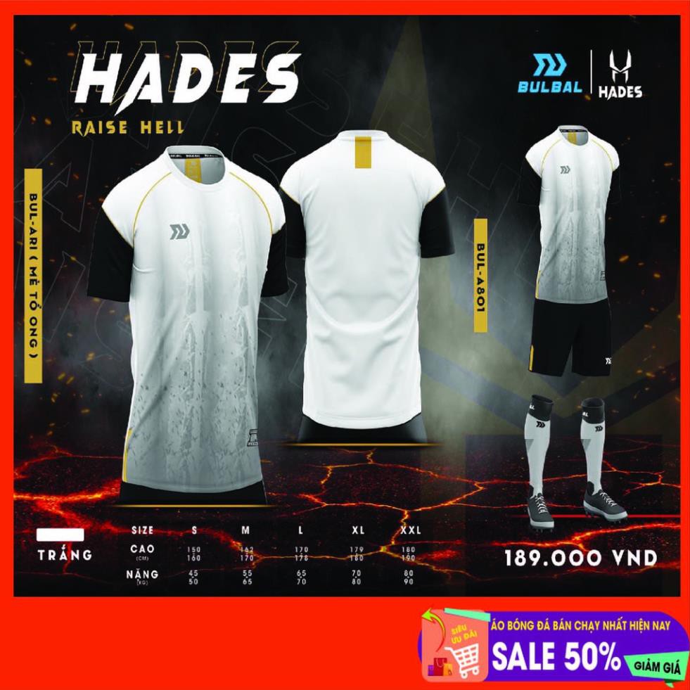 Bộ áo bóng đá không logo Bulbal Hades sẵn kho, giá tốt