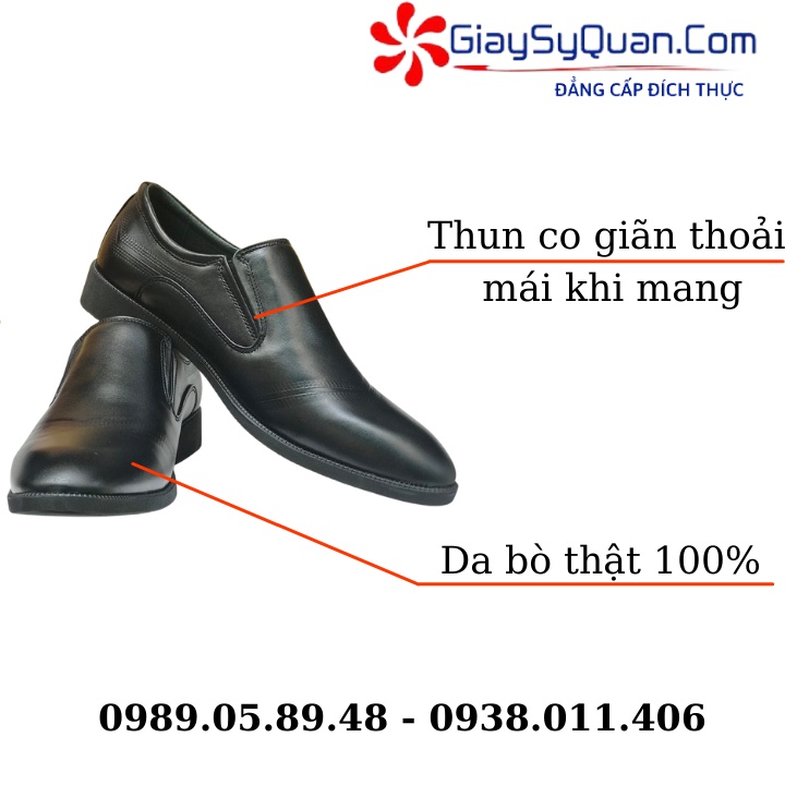 Giày tây lười nam da bò thật cao cấp, phong cách hiện đại trẻ trung lớp da ngoài mềm nhẹ Màu đen Mã P19A