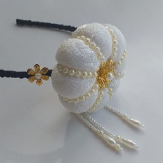 Bườm - Cài Tóc Hanbok Trắng Kem
