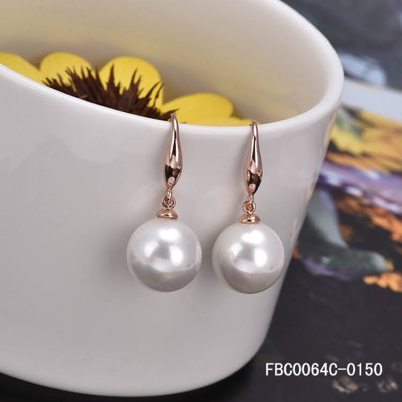 bông tai móc câu hạt châu nhỏ nhắn, khuyên tai phong cách hàn quôc