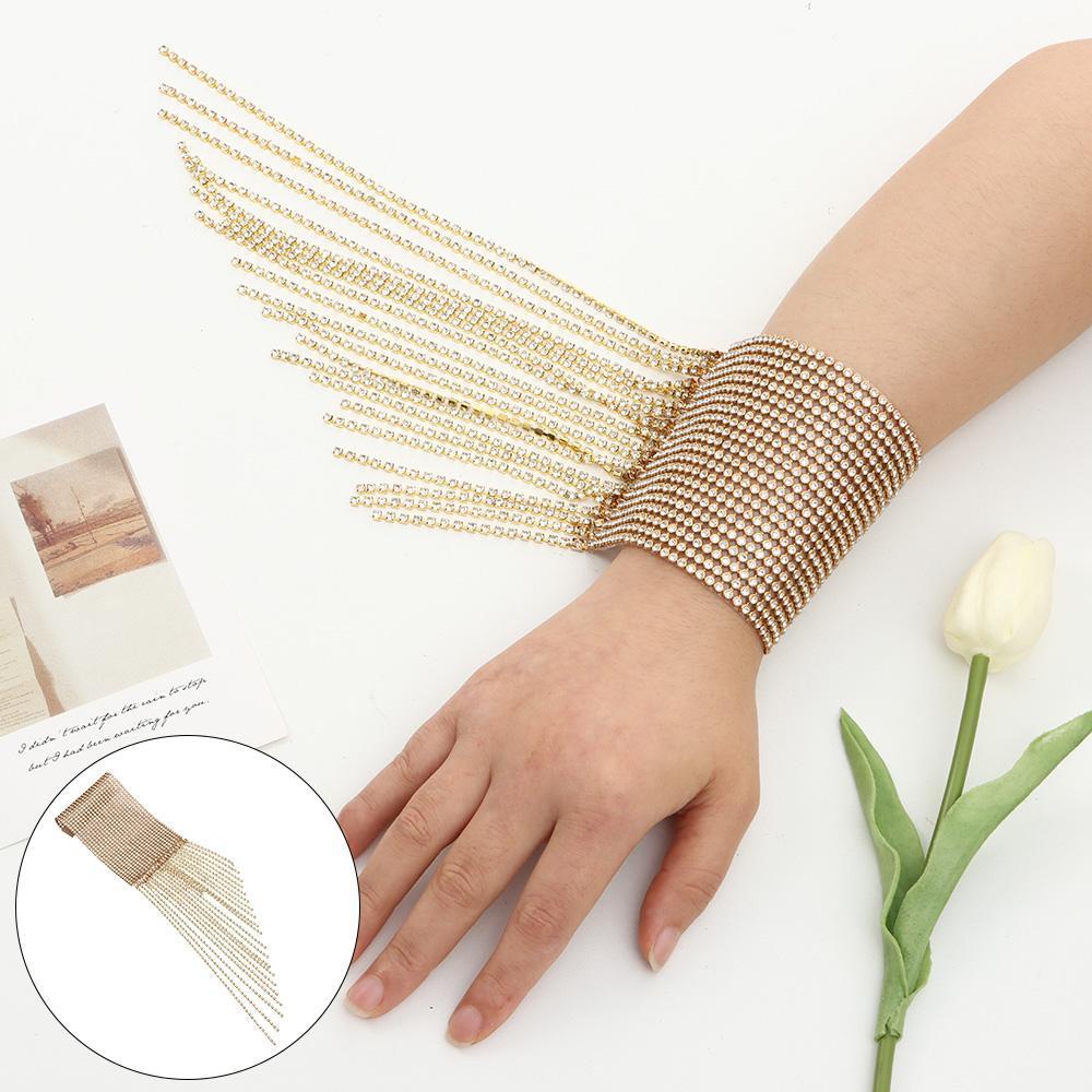 Vòng Tay Đính Hoa Hồng Lấp Lánh Thời Trang Cho Nữ