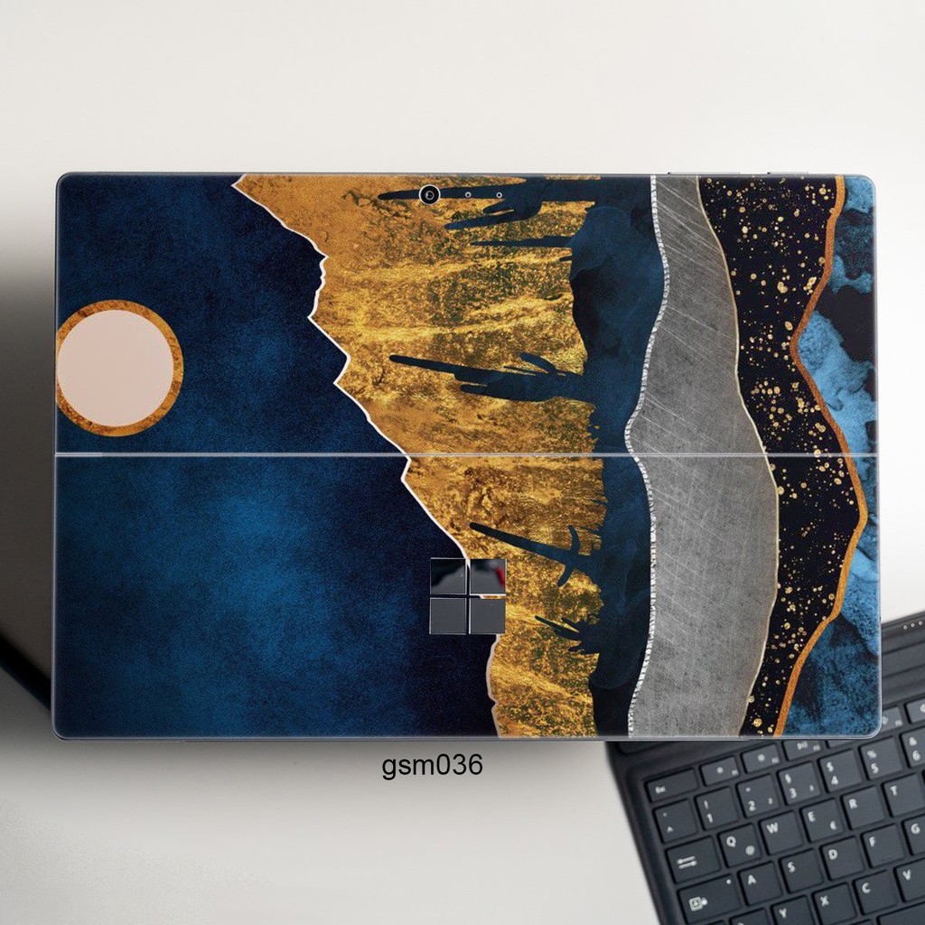 Skin dán hình giả sơn mài cho Surface 3 2015; Go, Go 2, Go 3; Pro 2 3 4 5 6 7 8 9 X