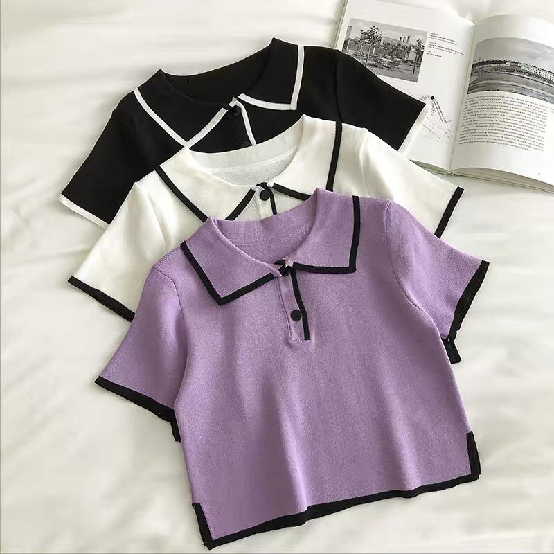 [SẴN Áo thun polo croptop Quảng Châu AMM0001 | BigBuy360 - bigbuy360.vn