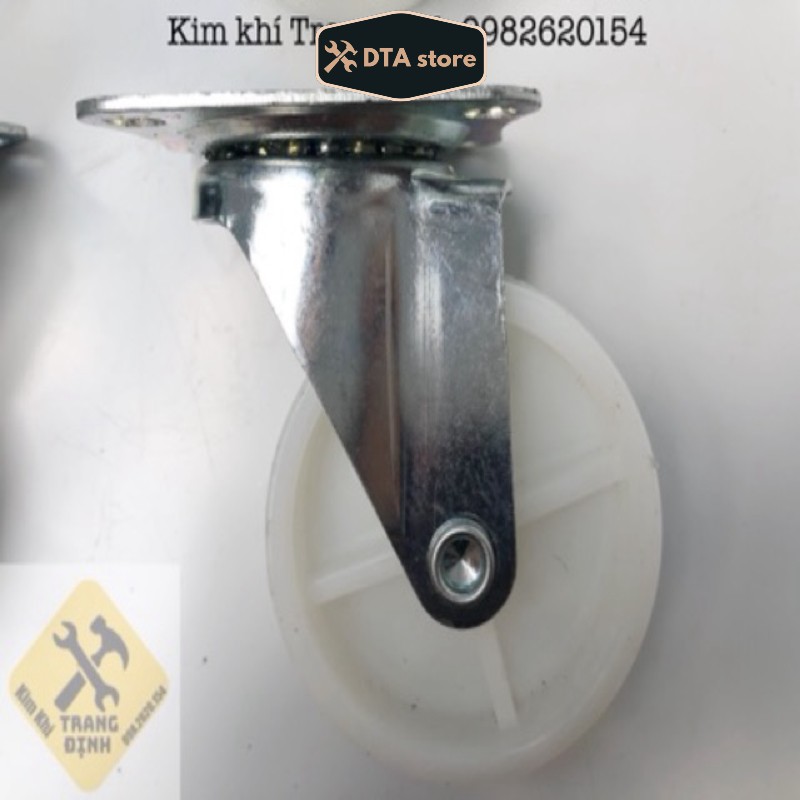 Bánh Xe Nhựa Trắng 4,5,6,7cm