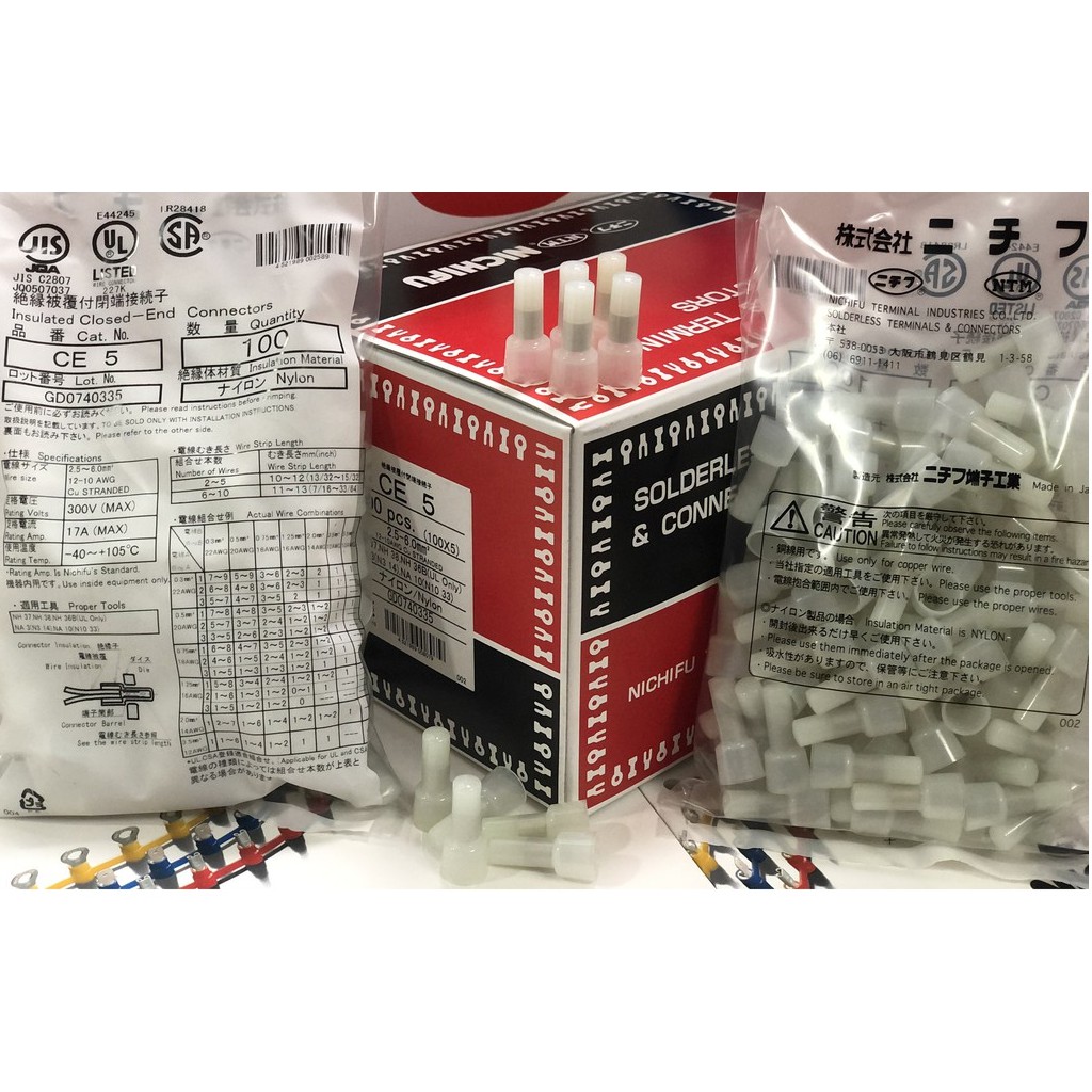 100 cái Đầu Cốt chụp CE1, CE2,  CE5, CE8  NICHIFU