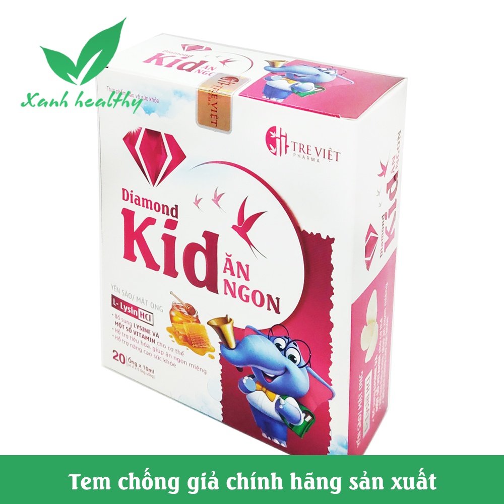 Siro giúp bé ăn ngon, giảm biếng ăn hiệu quả - Ăn Ngon Diamond kid - bổ sung DHA, kẽm, taurin, vitamin, yến sào