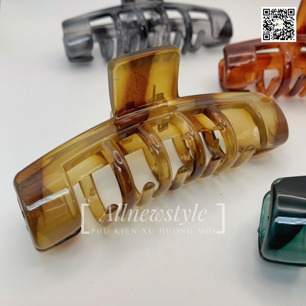 Kẹp tóc màu cẩm thạch Allnewstyle 10cm