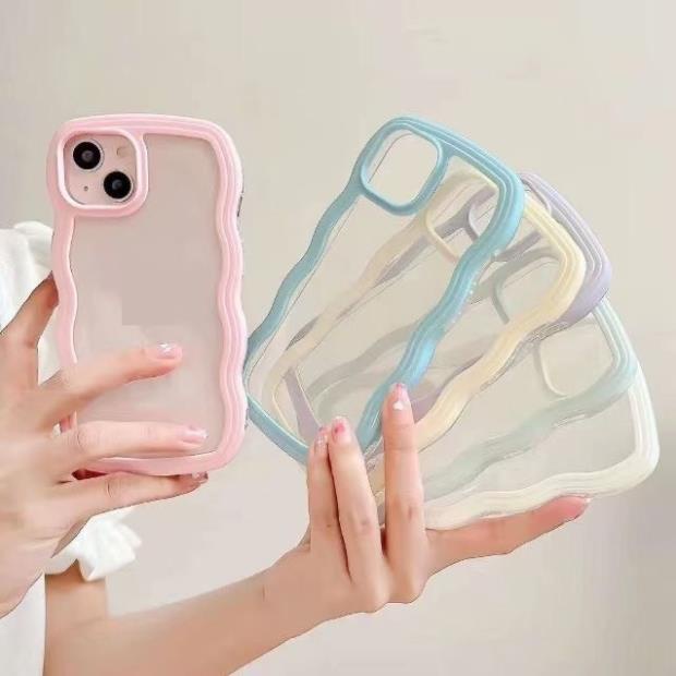 Ốp lưng iphone - ốp gợn sóng trong chống sốc viền gợn sóng 2 lớp - cho các dòng điện thoại từ X ĐẾN 13PROMAX
