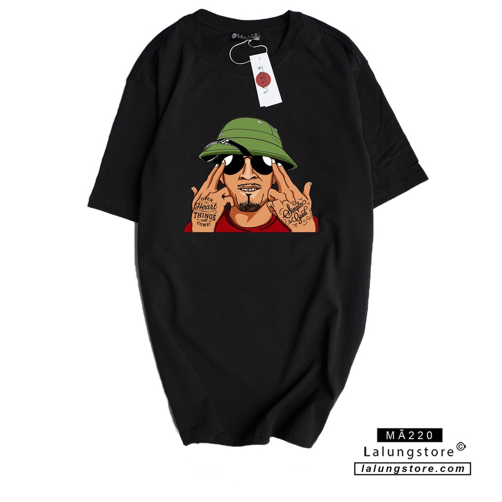 Áo thun thanh niên mũ cối phong cách xe ôm