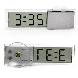 Đồng hồ điện tử màn hình LCD có giác hút gắn bảng điều khiển xe hơi
