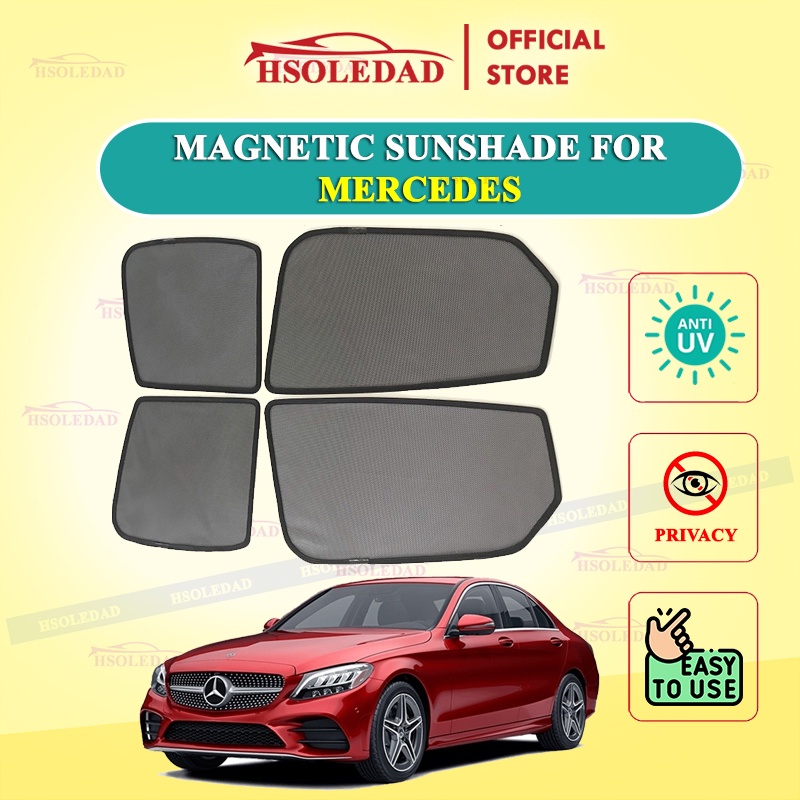 Rèm che nắng nam châm cho xe Mercedes, bộ 4 tấm cho 4 cửa, hàng loại 1 cao cấp nhất, vừa khít kính